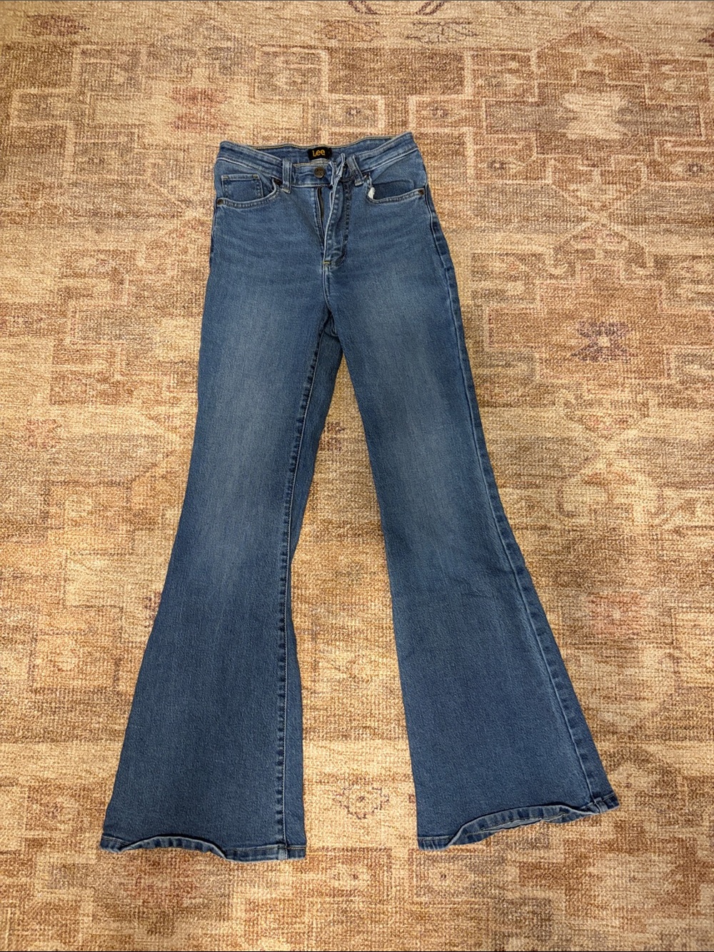 Lee Women's Medium Blue Flare Jeans High Rise